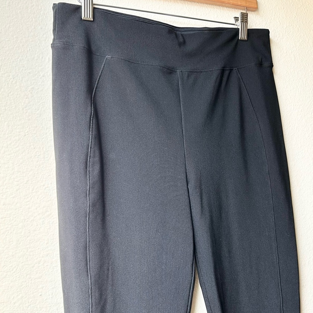 Spanx Micro Rib Knit Control Top Skimmer Leggings in Black Pants Women's Size XL - Picture 3 of 14